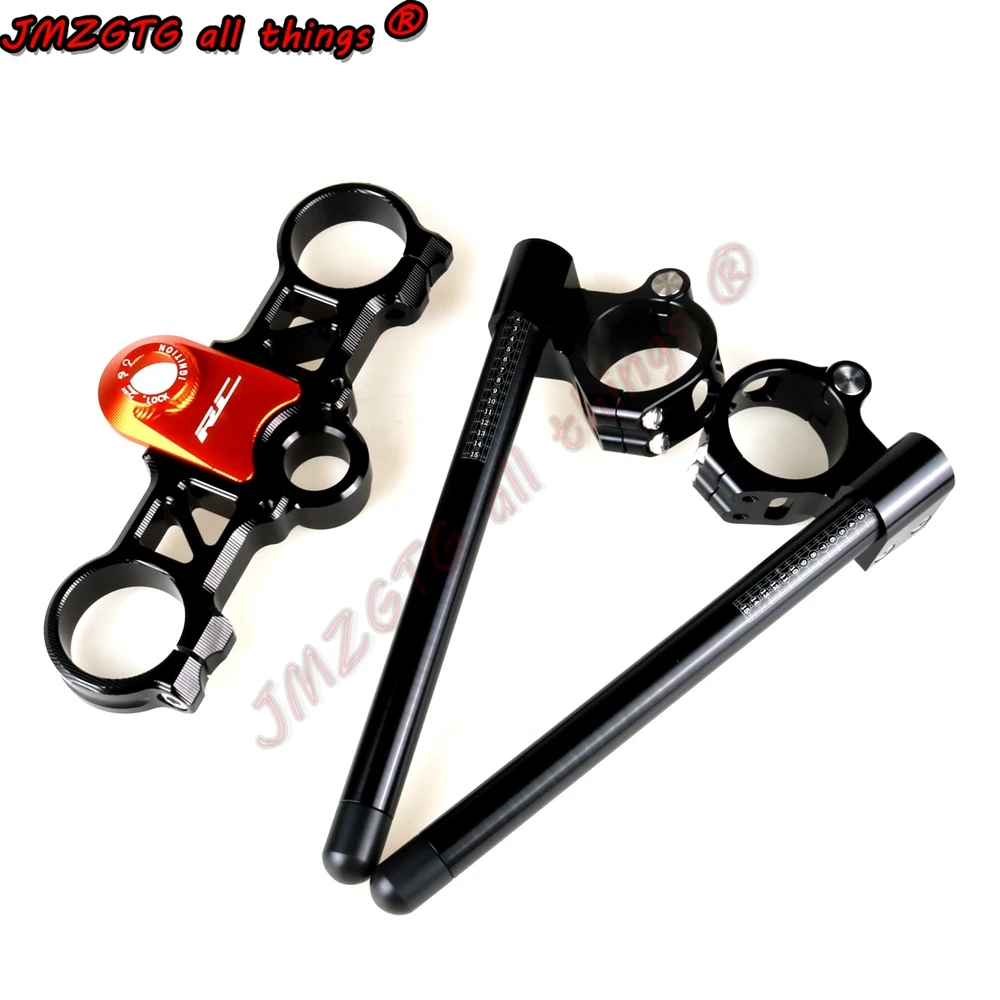 Racing CNC Clip On Handle Bars For KTM RC200 RC390