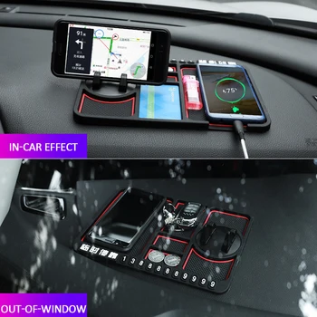 

Multifunction 3In 1 Car Anti-slip Mat Storage Anti-skid Cushion PVC Mat Mobile phone holder Car Accessories Interior Car styling