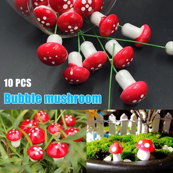 

Artificial Mini Mushroom Simulation Plant Micro Landscape Potted Plant Decoration Crafts Garden Terrarium Resin @LS