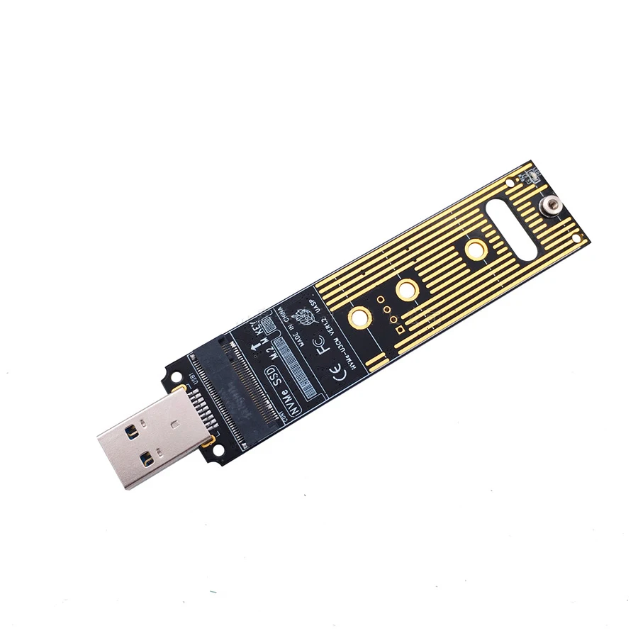 M.2 NVME SSD to USB 3.1 Adapter PCI-E to USB-A 3.0 Internal Converter Card 10Gbps USB3.1 Gen 2 for Samsung 970 960/For Intel NEW usb 2.0 sata hdd external box