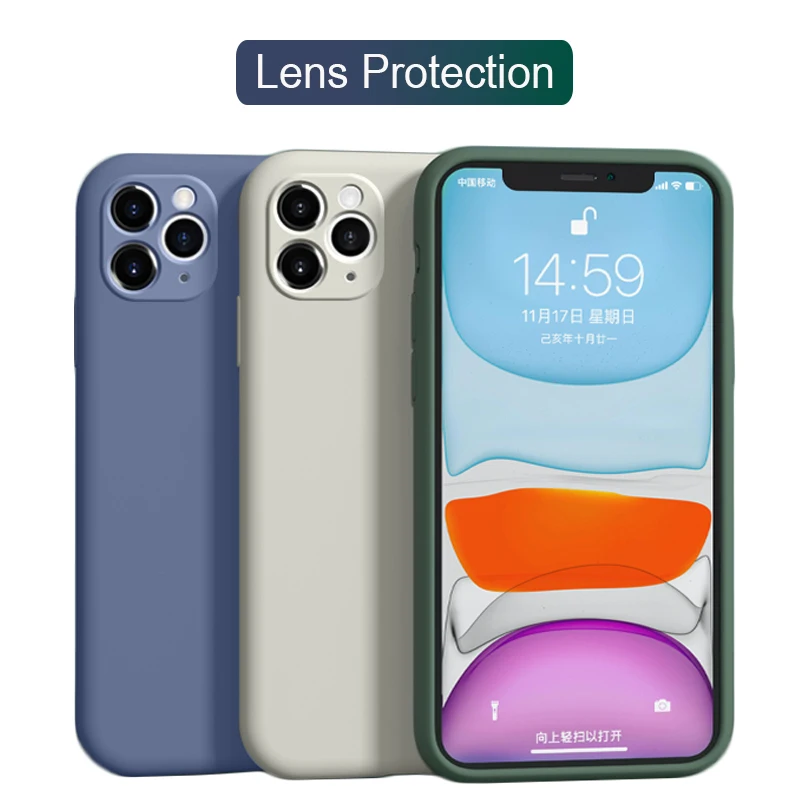 Защитный чехол для объектива камеры IPhone 11 Pro Max жидкий силиконовый 11Pro 6 6S 7 8 Plus X SE
