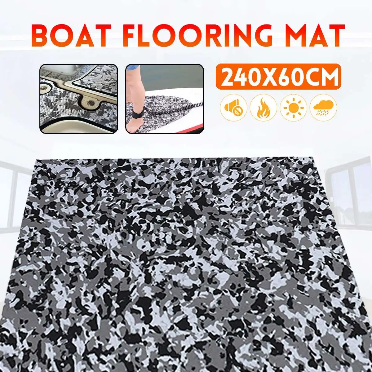 2400x600x5mm Eva Foam Marine Boat Yacht Flooring Mat Camouflage Teak