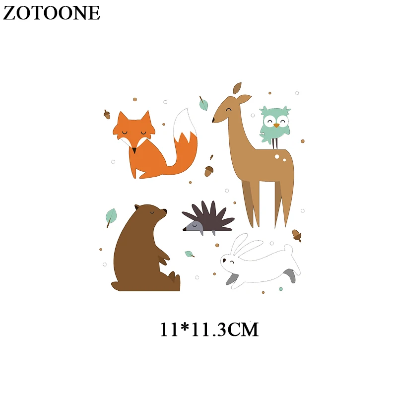 21 ZOTOONE, железные Мультяшные нашивки в виде животных для детской одежды, аксессуары для самостоятельной сборки, декоративные виниловые пластыри, подарочный набор для тела D - Цвет: 21