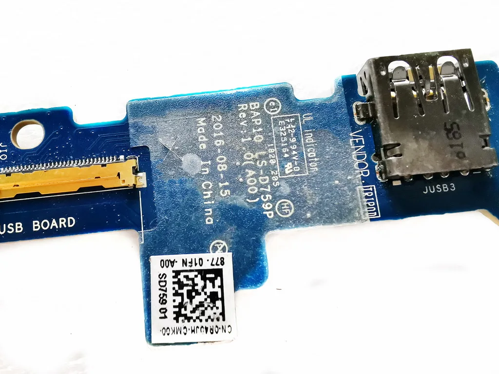 Для Dell 15 R3 R4 17 R4 R5 Плата USB 15 R3 R4 17 R4 R5 BAP10 LS-D759P CN-0R40JH испытанное хорошее