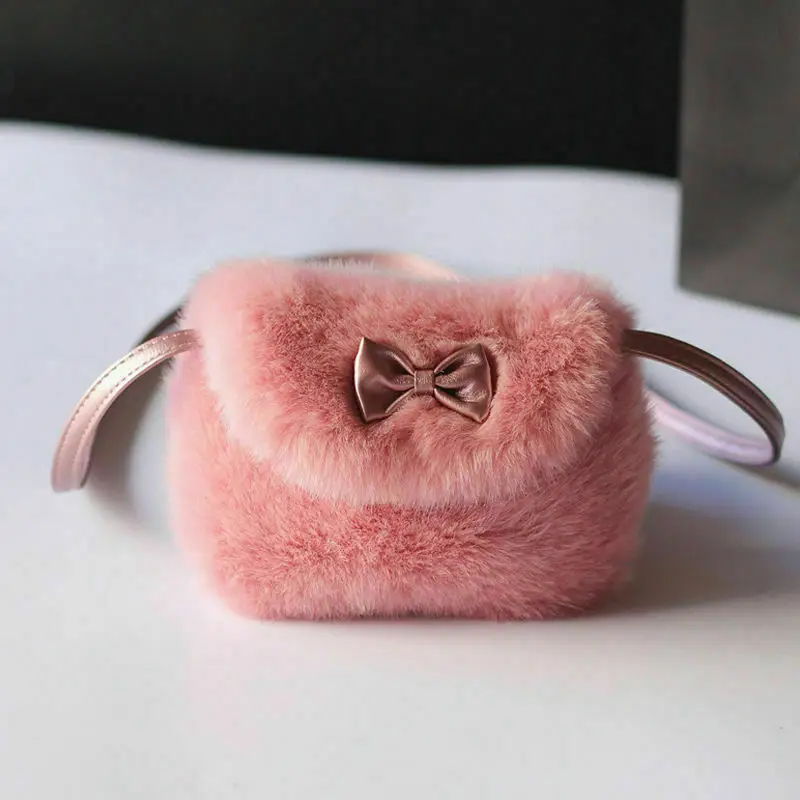 E Cute Kids Children Girls Mini Bowknot Crossbody Bags Soft Handbags Bag Purse - Цвет: E