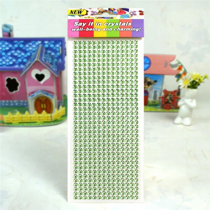 7  3mm 6mm Round Rhinestones Stickers Diy Handmade 3d Gemstone Sticker  Acrylic Crystal Stickers For Women Mobile Phone Shell Decor