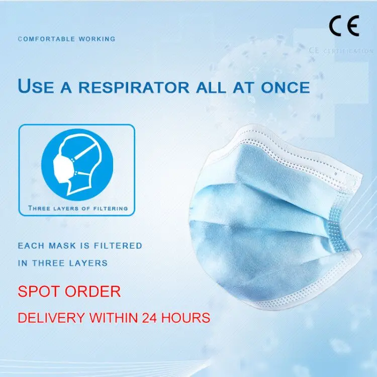 

IN STOCK 100PCS FFP3 N95 KF94 Mask 3-Layer Non Woven Antivirus Masks KN95 Face Protection CE Certification Disposable Mask FFP2
