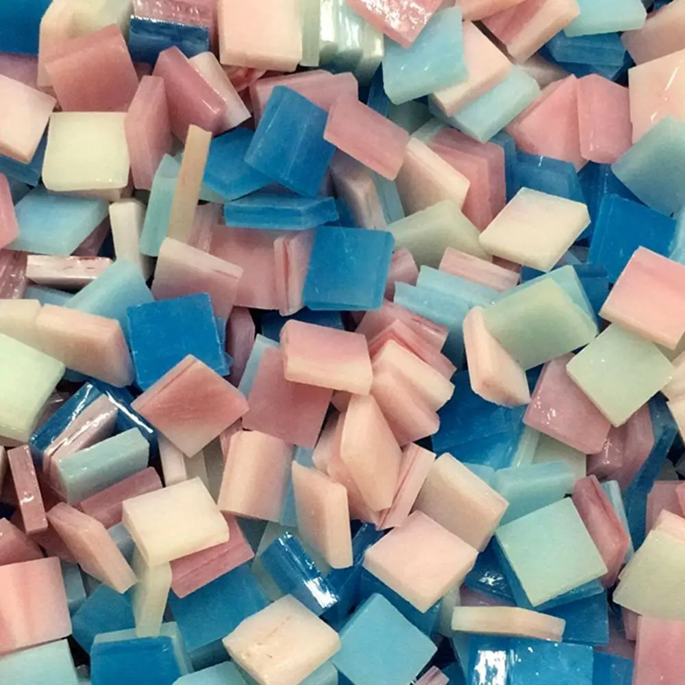 

100g DIY Creative Multicolor Mosaic Inlay Tiles Wall Handmade Materials Glass 1cm Mica Piece Regular Collage Craft ZXY9822