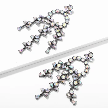 

Cross border new Tassel Earrings Za same full length Tassel Earrings creative exaggeration Earrings