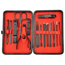 Профессиональный маникюр, педикюр набор машинка для стрижки ногтей 15 шт. из нержавеющей стали сверхмощные средства для ухода за ногтями портативный