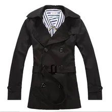 Бутик рекомендованный Чистый хлопок мужской двубортный тренд Универсальный приталенный большой размер пальто отложной воротник Мода