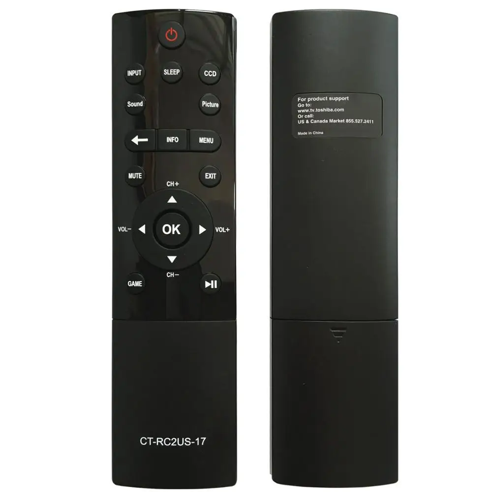 Новый пульт дистанционного управления для Toshiba ЖК Смарт CT RC2US 17 55L421U 55L621U 43L621U 49L621U
