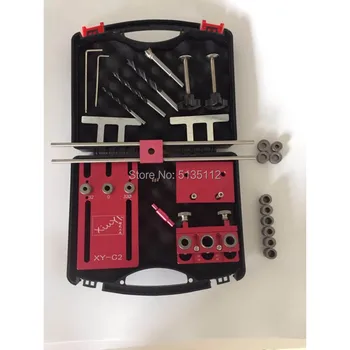 

3 In 1 Woodworking Drill Guide Kit Locator Woodworking Locator Doweling Jig Joinery System Hole Punch Set With instrument box