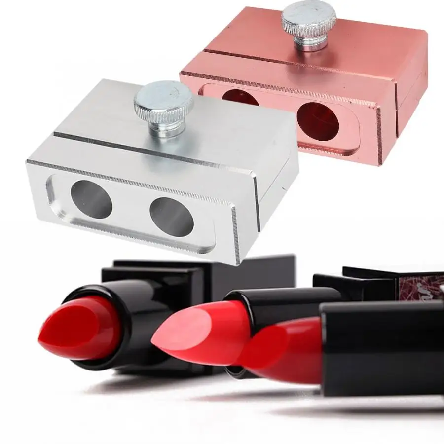 

Lipstick Makeup 12.1mm Alloy Aluminum DIY Lipstick Mold with 2 Holes Dual Use Lipstick Mould Lip Makeup