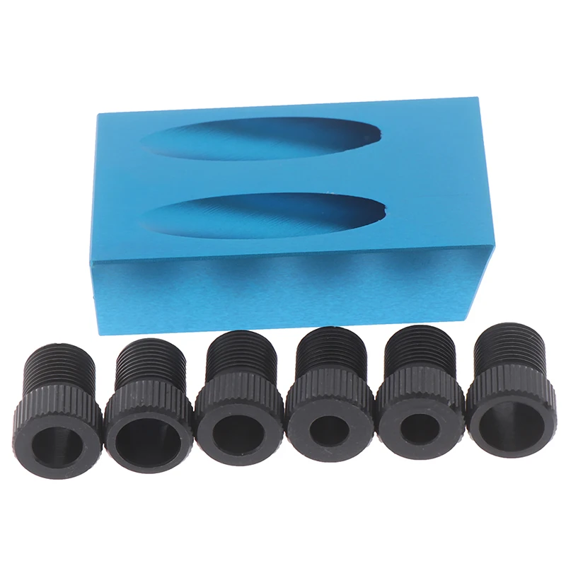 1pc 6/8/10mm Pocket Hole Jig Kit 15 Angle Adapter Drill Guide Woodworking Set Tool Dropshipping