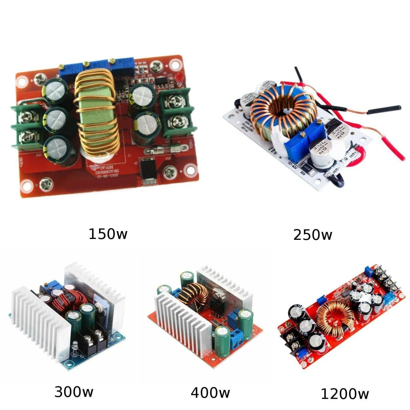 DC-DC повышающий преобразователь постоянного тока с 10/12/15/20A 150/250/300/400/1200W шаг вверх/вниз Boost адаптера переменного тока зажим для провода неизолированный модуль