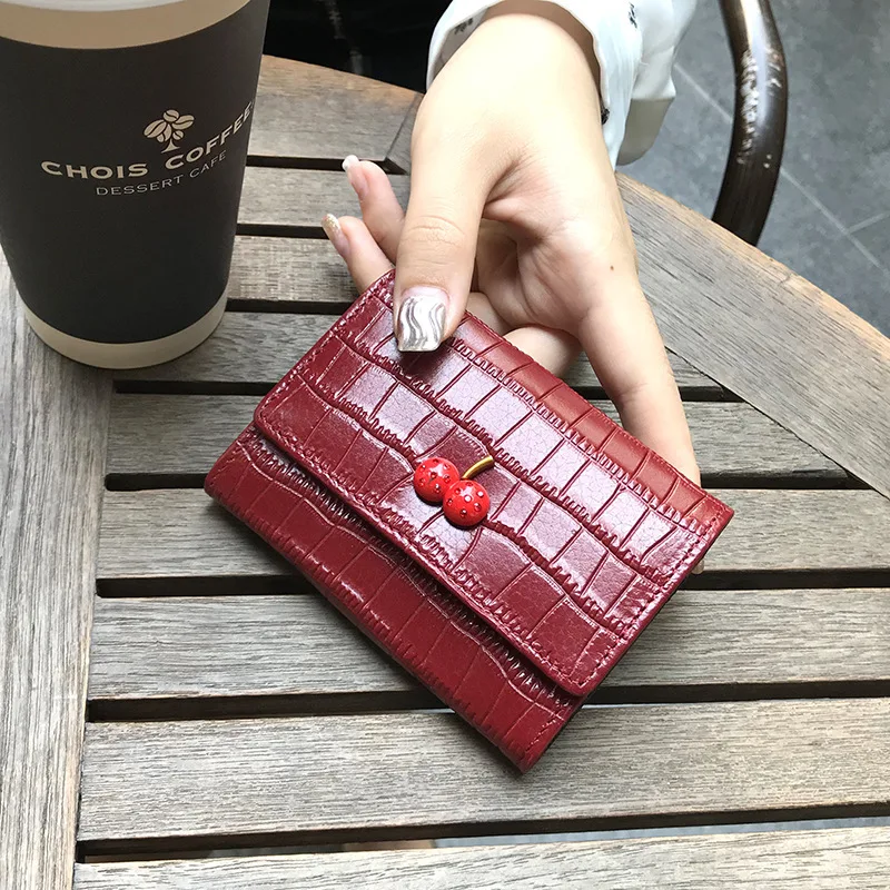 Маленький женский кошелек из натуральной кожи, Rfid держатель для карт, Дамский кошелек для монет, мини кошелек для монет, модные женские клатчи