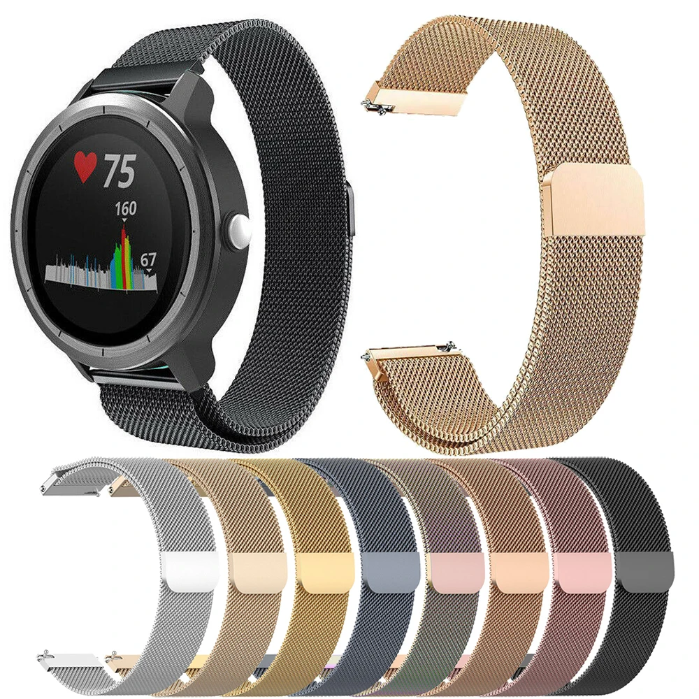 Essidi 20 мм Миланский ремешок для Garmin vivoactive 3/vivomove HR/vivomove/vivoactive 3 music/Forerunner 645 Magenetic