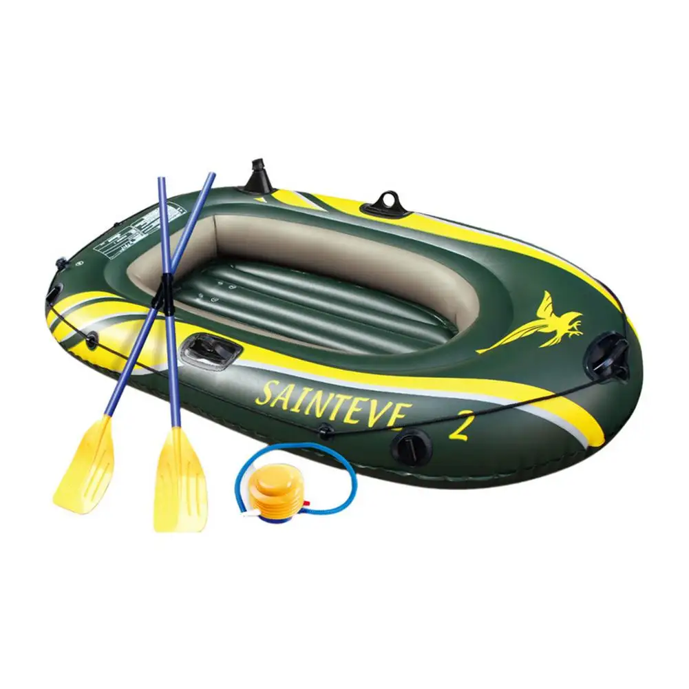 Foldable Iatable Boat Set Portable Thickened Floating Rafts Assault Boat 2-3 Man PVC Canoe Fishing Equipments