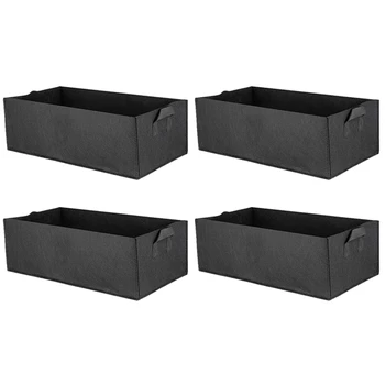 

4PCS Thickened Non-Woven Fabric Planting Bag Square Seedling Bag Flower Pot Garden Bed