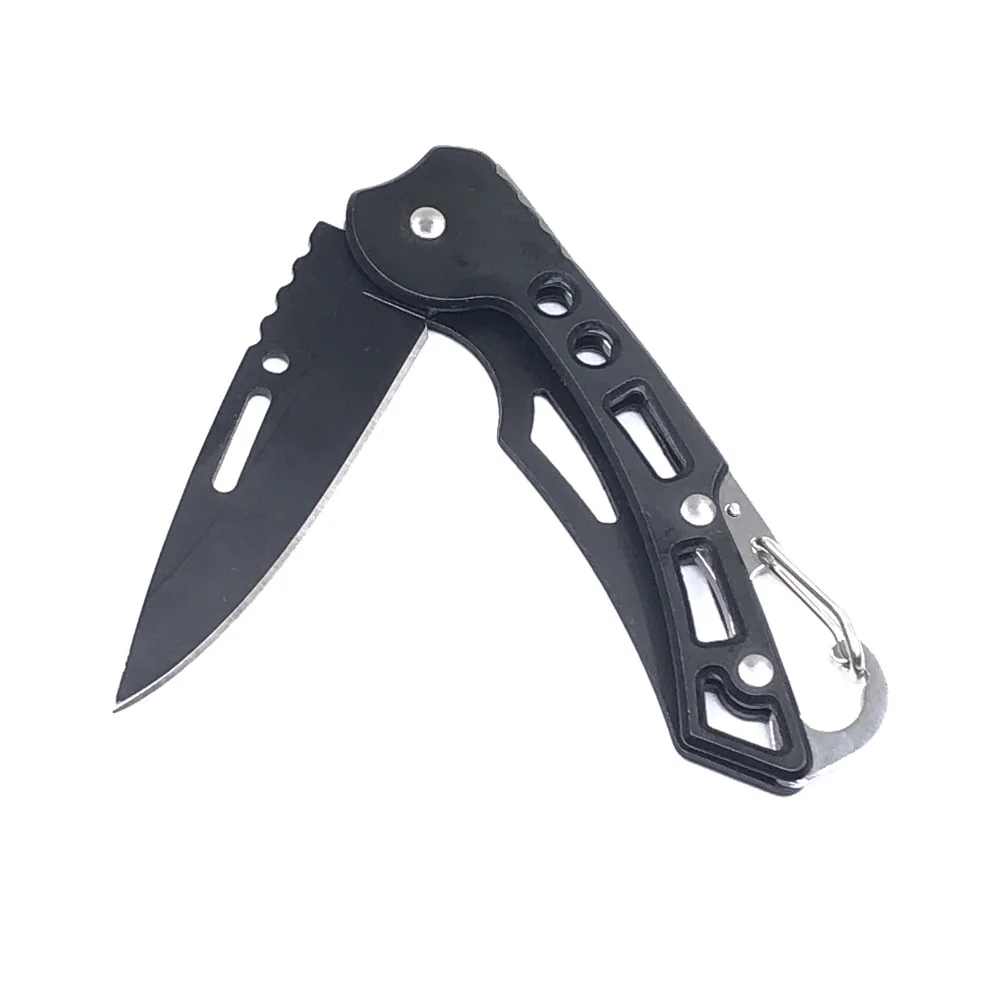 Folding Knife Survival Tactical Pocket Knife Keychain Stainless Steel