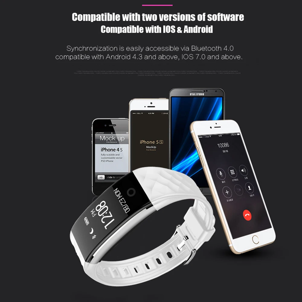 S2 Bluetooth Смарт-часы для женщин смарт-браслет для Android IOS iPhone мужчин сердце Tate монитор трекер сна smarttwrist