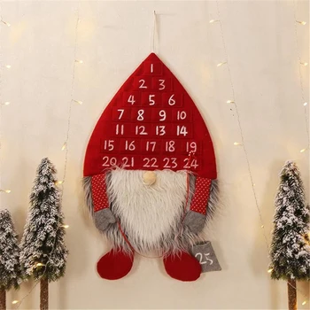 

Christmas Advent Calendar Forest Man Christmas Ornaments Lobby Home Living Room Door Wall Party Pendant Decorations