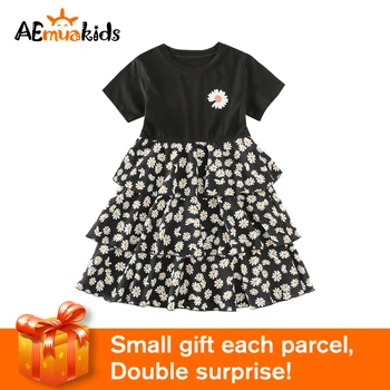 

AEMUAKIDS Casual Dresses Princess Home Street Wearing Clothing Costume Kids Girls Fashion Children Make Up Party Summer Dress