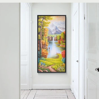 

Huacan 5d Diamond Painting New Arrivals Nature Scenery Mosaic Fall Landscape Farmhouse Home Decor Handmade Gift