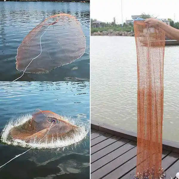 Tire Line Hand Throw Net Hand Net Fishing Net Fishing Net Drop