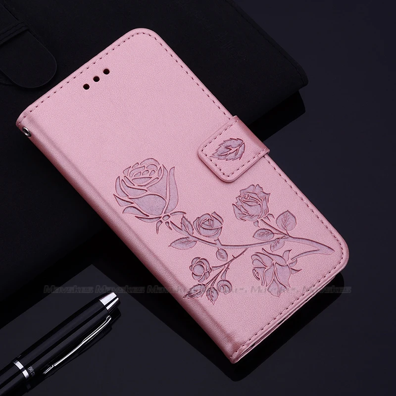 Розовый Чехол-портмоне для huawei Honor 8s 7A 7C 8A 8X Honor 9 Lite 10 8 Lite кожаный флип чехол Y5 Y6 P Smart P20 P8 Lite Коврики 20 - Цвет: Розовый