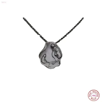 

2020 new style fashion jewelry Pure silver S999 Buddhist Guanyin guarantees peace men and women's Pendant for men and women