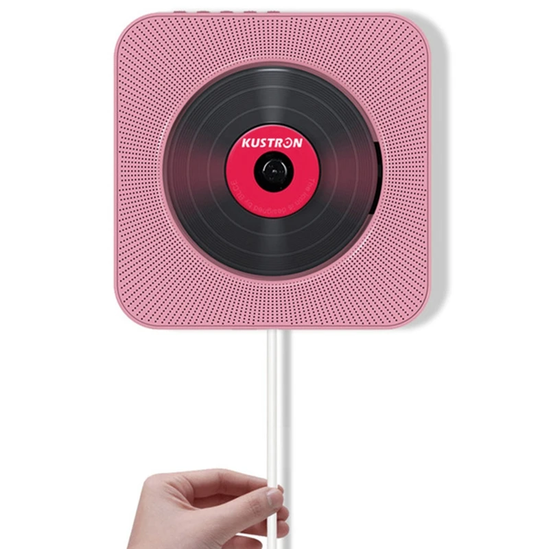 Kustron настенный Bluetooth Cd-плеер Bluetooth пренатальный динамик студенческий розовый английский обучающий аппарат Hifi Динамик Usb накопитель