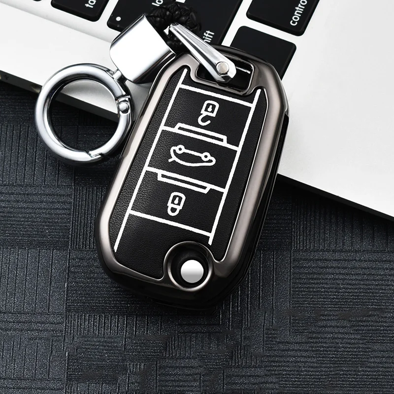 Colorful-Full-cover-Zinc-alloy-Luminous-Car-Remote-Key-Case-For-Peugeot-208-301-308-308S