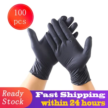 

100 PCS Transparent Disposable PVC Gloves Dishwashing/Kitchen/Medical /Latex/Rubber/Garden Gloves Universal For Home Cleaning