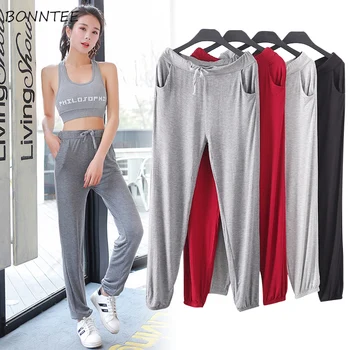 

Pants Women Solid Pockets Drawstring Loose High Quality Womens Long Harem Trosuers Chic Spring Summer 2020 Casual Korean Style