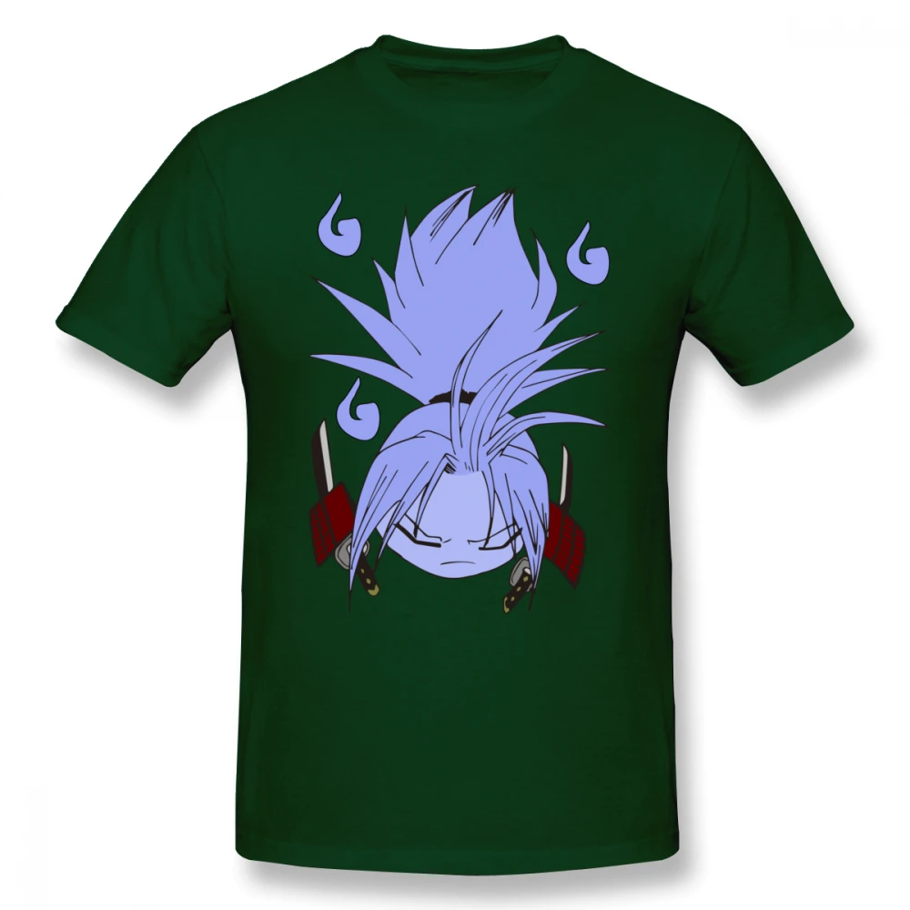 Midnite Star Shaman King amidamaru Guardian ghost Футболка мужская летняя футболка хлопковая Футболка с забавным принтом и рукавами большая футболка - Цвет: DarkGreen