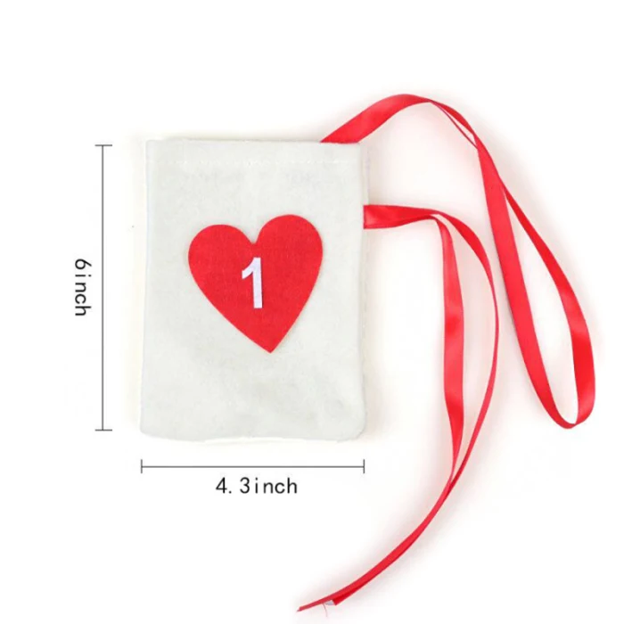 Christmas Advent Calendar 24/31 Days Hanging Garland Candy Gift DIY Calendar Bags for Holiday Christmas Decorations LAD