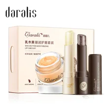 3 шт. набор для ухода за губами С Маслом Ши Увлажняющий Питательный бальзам для губ Крем-скраб отшелушивающая питательная маска для ухода за кожей губ