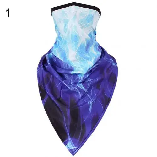 Flame Paisley Print Anti Sun Dustproof Breathable Bandana Neck Gaiter Face Cover Soft Neck Scarves 