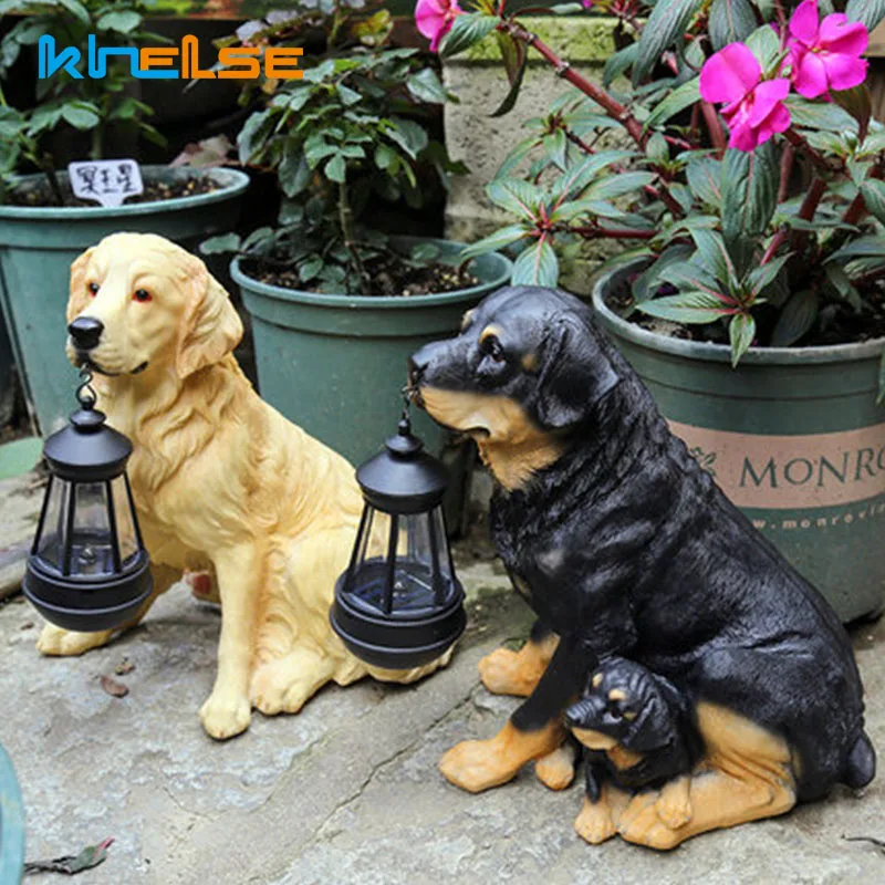 

LED Resin Puppy Dog Animal Solar Light With Intelligent Light Control Outdoor Waterproof Garden Yard Home Light Decor