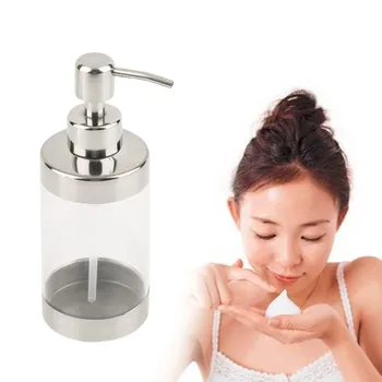 

2017 Fashion Stainless Steel Press Soap Dispenser Liquid Hand Washing Shampoo Pump