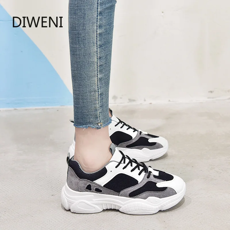 

Women Shoes New Lace-Up Chunky Sneakers for Women Vulcanize Shoes Casual Fashion Warm Dad Shoes Platform Sneakers Basket