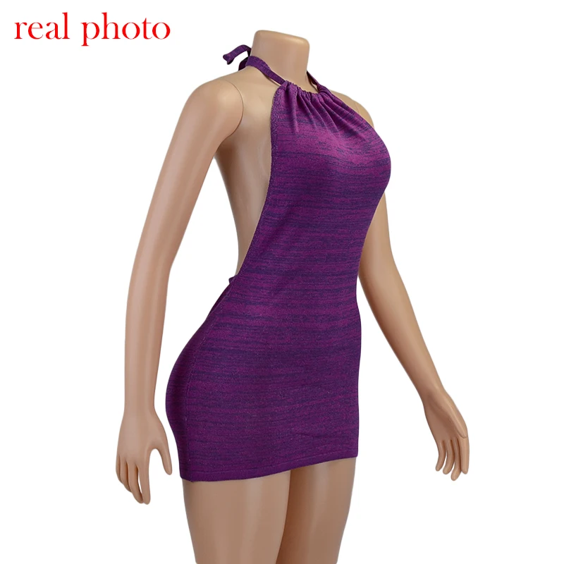 Cryptographic Halter Sexy Backless Mini Dresses Bodycon Skinny Club Party Sleeveless Knitted Dress Fall Streetwear Beach Holiday macys dresses