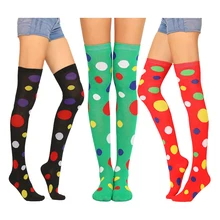 

Fashion Women Stockings Sexy Cute WarmThigh High Striped Printed Ladies Medias Cotton Funny Above Over Knee Girls Long Socks