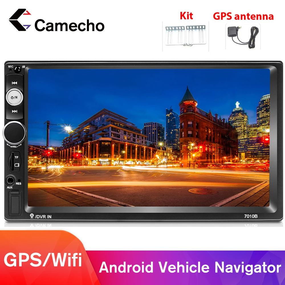 Автомагнитола Camecho 2din с Android GPS Navi Wi Fi 7 &quot мультимедийный плеер для VW TOYOTA GOLF Nissan