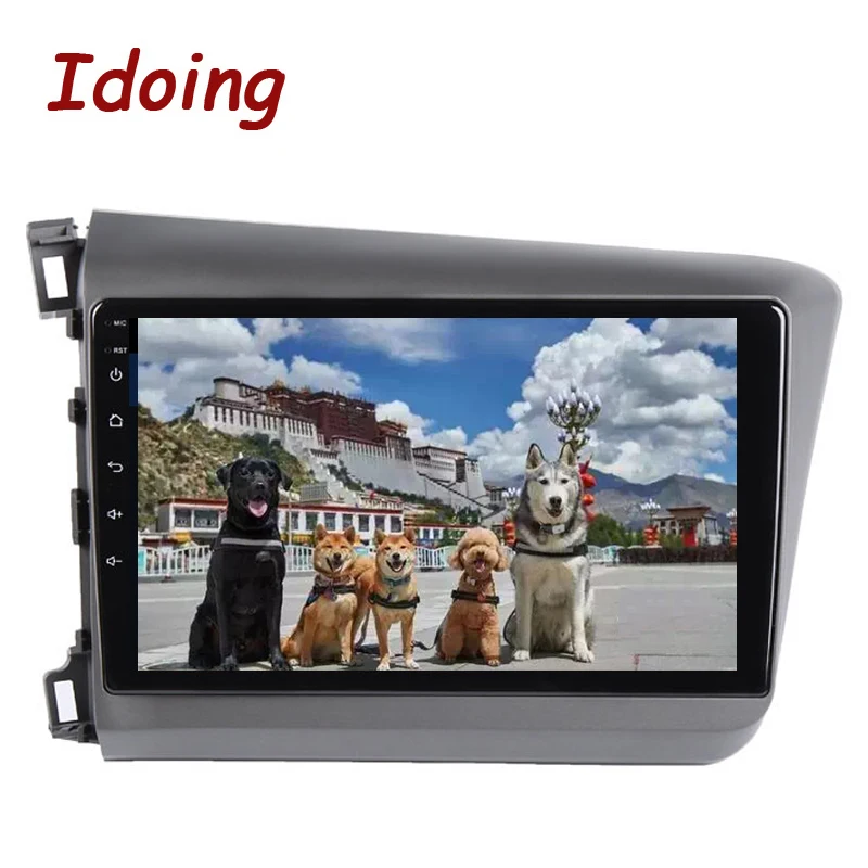 Excellent Idoing 9"4G+64G Octa Core Car Android 8.1 Radio Multimedia Player For Honda Civic 2010-2014 GPS Navigation and Glonass no 2 din 3