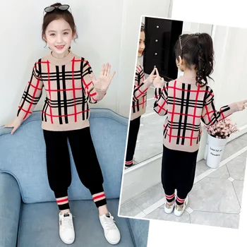 

YK4067 Girls' suit summer 2020 new children's clothing summer fashional big children's two-piece suit