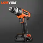 LOMVUM Дрель ударная профессиональная аккумуляторная с легкозажимным патроном с литиевый батареей 20V влагозащищенная 2 скорости фабричная сб...