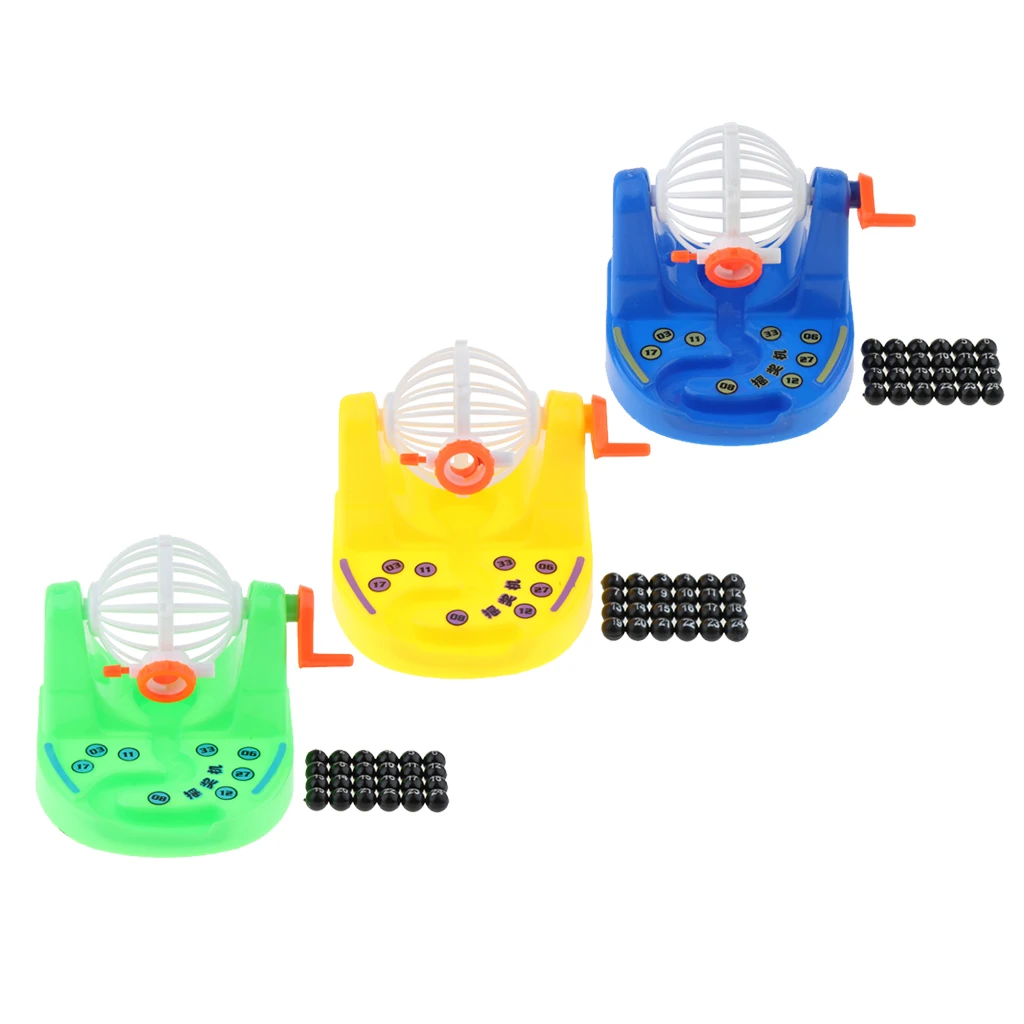 Mini Bingo Cage And Balls Set, Lottery Game Machine, Kids Interactive Toy